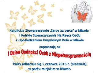 5 czerwca – I Dzień Godności Osób z Niepełnosprawnością