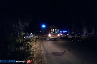 Opel corsa w rowie w lesie za Lipowcem
