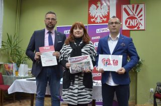 Posłowie Nowej Lewicy na otwartym spotkaniu w Mławie