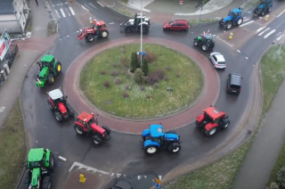 Protest rolników z lotu ptaka [FILM]