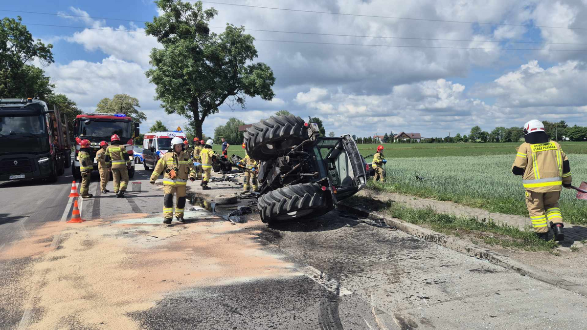 Aktualności Zderzenie dwóch pojazdów w Rąbieżu. Kierowca ciągnika rolniczego z 3 promilami i dożywotnim zakazem