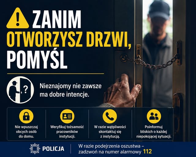 Obiecał 26 tysięcy euro z ubezpieczenia po zmarłym mężu. Seniorka została oszukana we własnym mieszkaniu