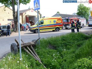 Wypadek w Rzęgnowie. Jedna osoba trafiła do szpitala