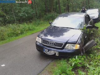 Rozbite Audi w Krajewie