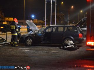 Mława. Pożar auta przy „Mrówce”