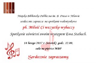 Biblioteka zaprasza na spotkanie walentynkowe