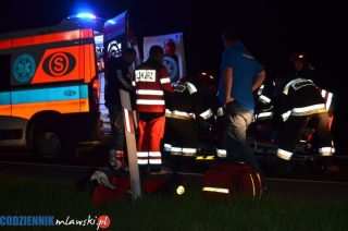 Wypadek na „siódemce”. Motocyklistka została ranna