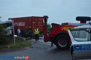 Wypadek na wiadukcie w Modle. Krajowa „siódemka” zablokowana