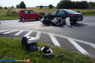 AKTUALIZACJA: Wypadek z udziałem motocyklisty. Podsumowanie wakacyjnego weekendu