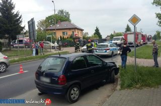 Zderzenie na skrzyżowaniu Warszawskiej i Wiśniowej