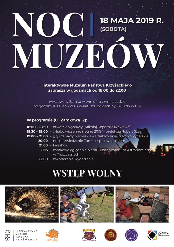 Noc Muzeów 2019 program atrakcje muzea Działdowo
