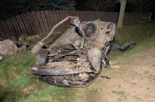 Tragiczny wypadek w Ługach pod Szreńskiem. Nie żyje 21-letni mężczyzna [foto z wypadku]