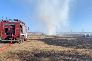 Strażacy 6 godzin gasili pożar łąk koło Przychodu [zobacz foto i film]
