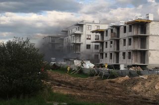 Policja zatrzymała podejrzanego o podpalenie na placu budowy