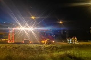 Nocny pożar samochodu na Gdyńskiej