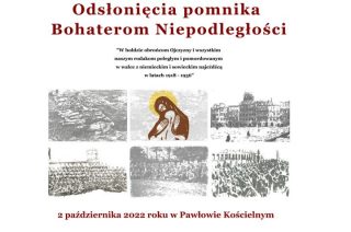 Trzy urny z ziemią z  pól bitewnych spoczną w pomniku w Pawłowie Kościelnym. Zapraszamy na uroczystość