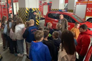 Z wizytą w mławskiej komendzie straży pożarnej