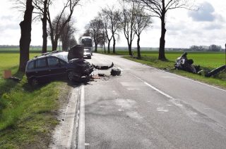 Wypadek koło Kisin. Ranny mieszkaniec powiatu mławskiego