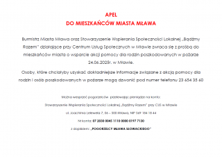 Razem możemy więcej – apel o wsparcie