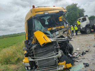 Zderzenie ciężarówek. Jeden z kierowców nie żyje