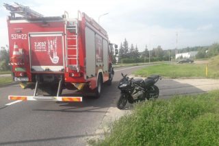 Wypadek motocyklisty na Działdowskiej
