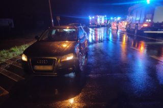 Śmiertelny wypadek na wjeździe do Mławy. Zginął kierowca skutera [FOTO]