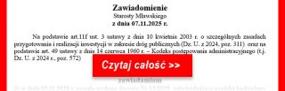 Zawiadomienie Starosty Mławskiego z dnia 7.11.2025 r.