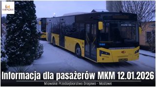 Komunikat dla pasażerów MKM