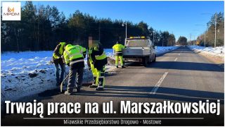 Trwają prace na ul. Marszałkowskiej w Mławie