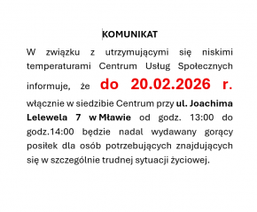 Komunikat CUS w Mławie