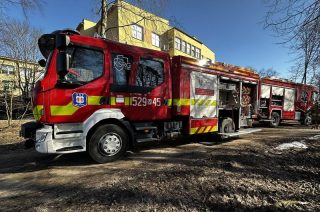 Awaria w szpitalu, strażacy w akcji