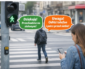 Inteligentne przejścia w Mławie będą komentować zachowanie pieszych