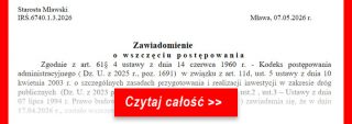 Zawiadomienie o wszczęciu postępowania z dnia 7.05.2026 r.
