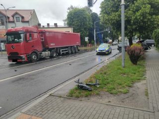 Wypadek- skrzyżowanie  ul. Lelewela i  Al. Piłsudskiego w Mławie