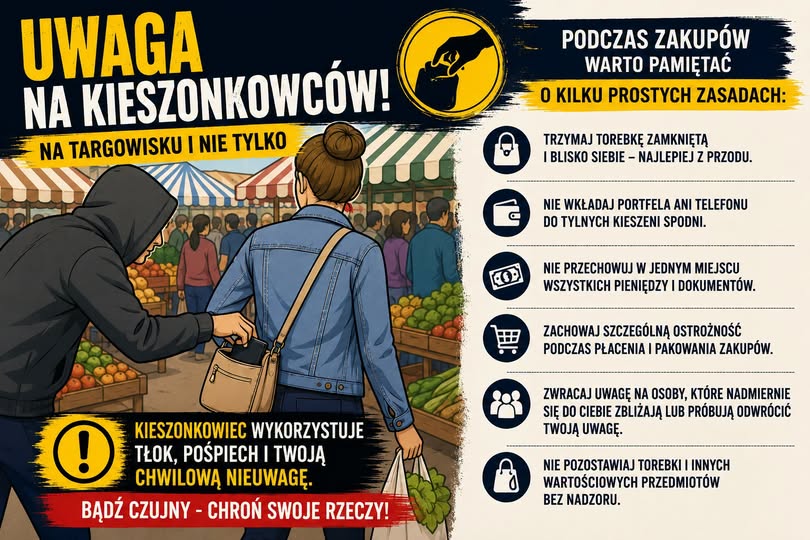 Mławianka powiatu mławskiego okradziona na targowisku w Płońsku