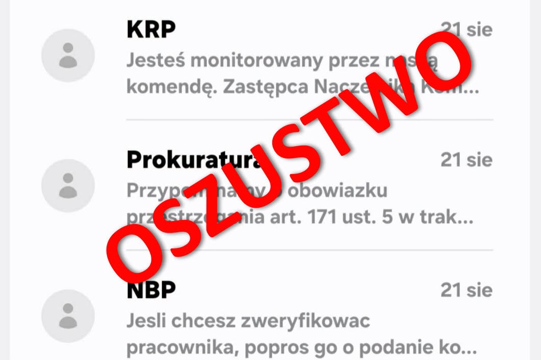 „Pani pieniądze są zagrożone” – mieszkanka powiatu mławskiego przekazała oszustom 60 tys. zł