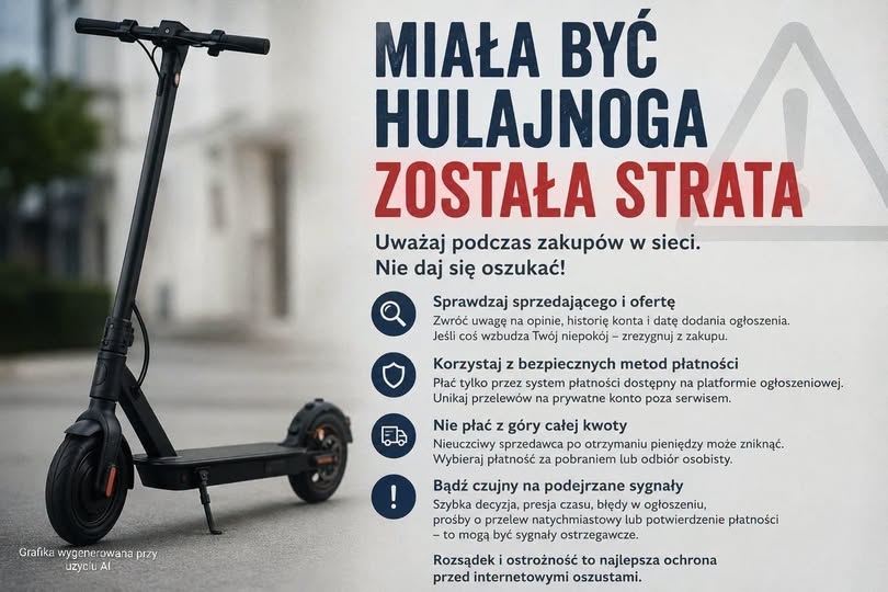 Miała być hulajnoga dla syna. 850 zł zniknęło, a sprzedająca przestała odpowiadać