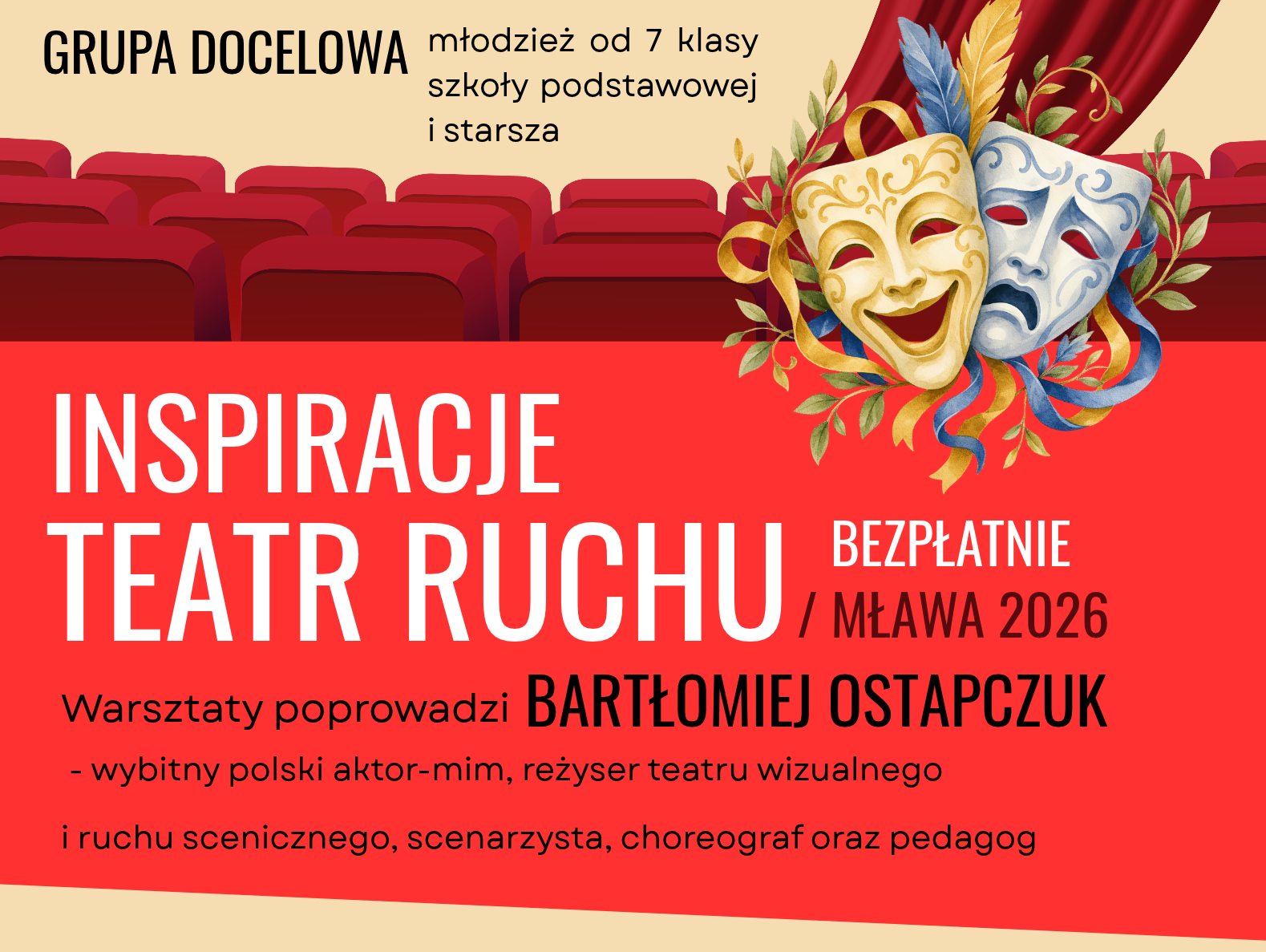Warsztaty aktorskie z Bartłomiejem Ostapczukiem w Mławie